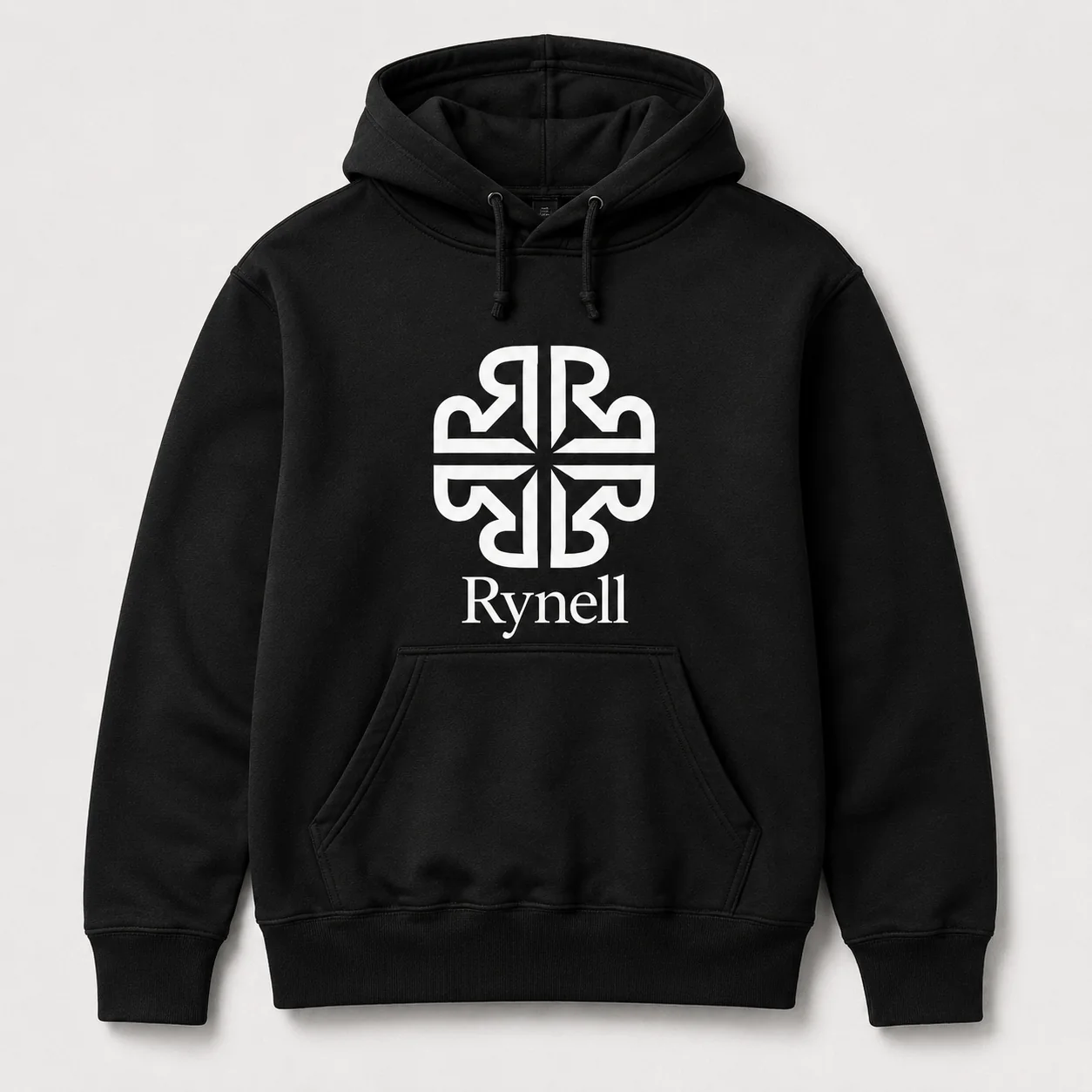 Black Rynell logo hoodie